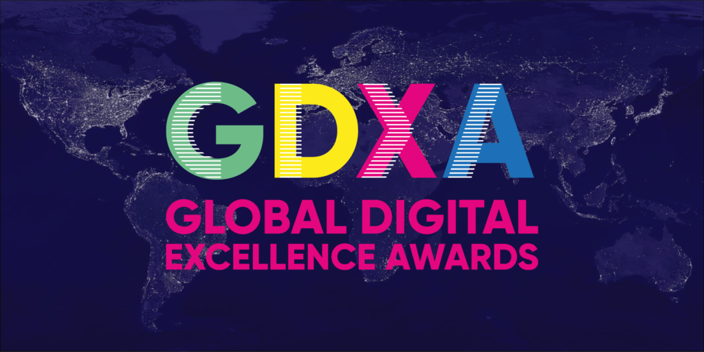 An image featuring the large text 'GDXA Global Digital Excellence Awards'