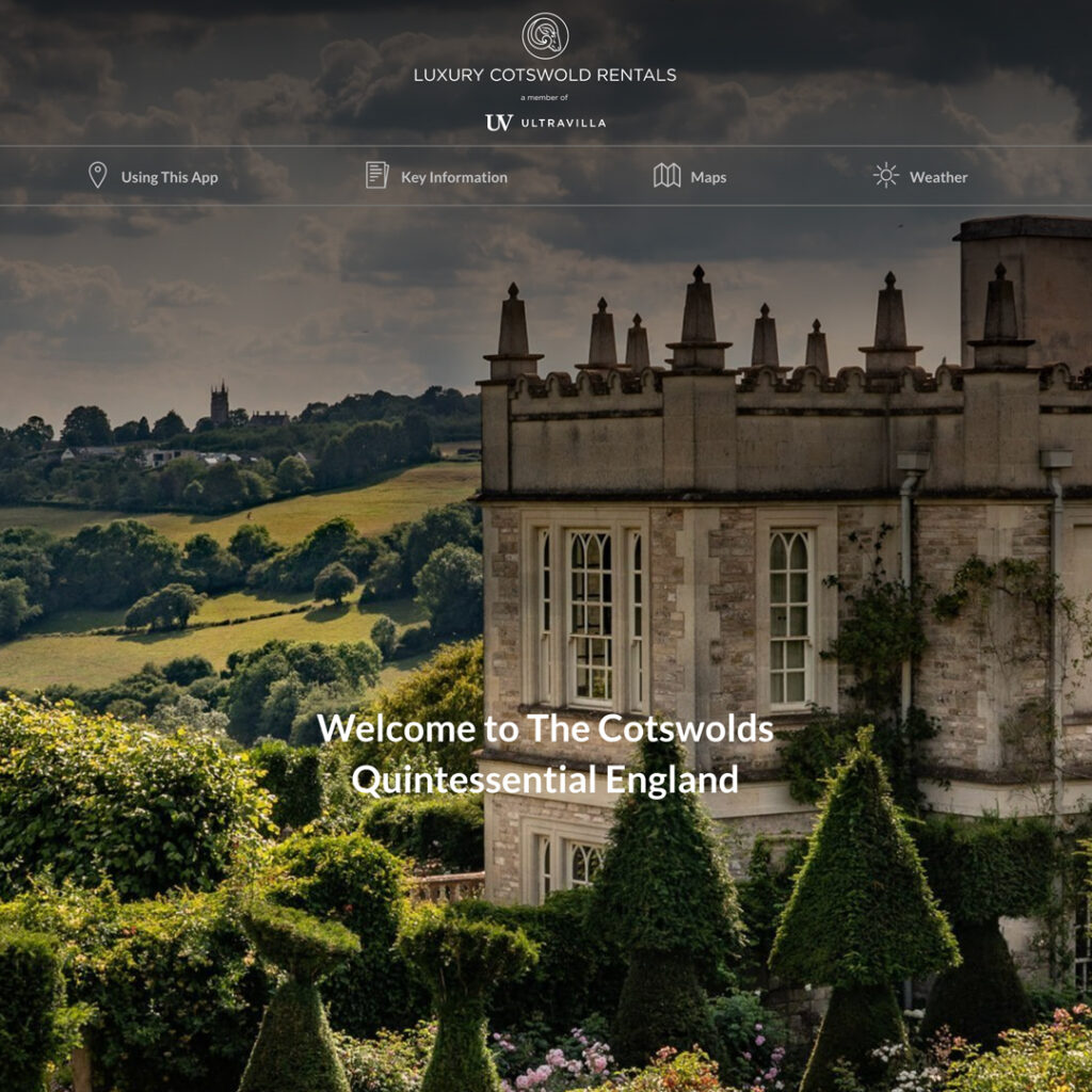 An image showcasing the Luxury Cotswold Rentals app