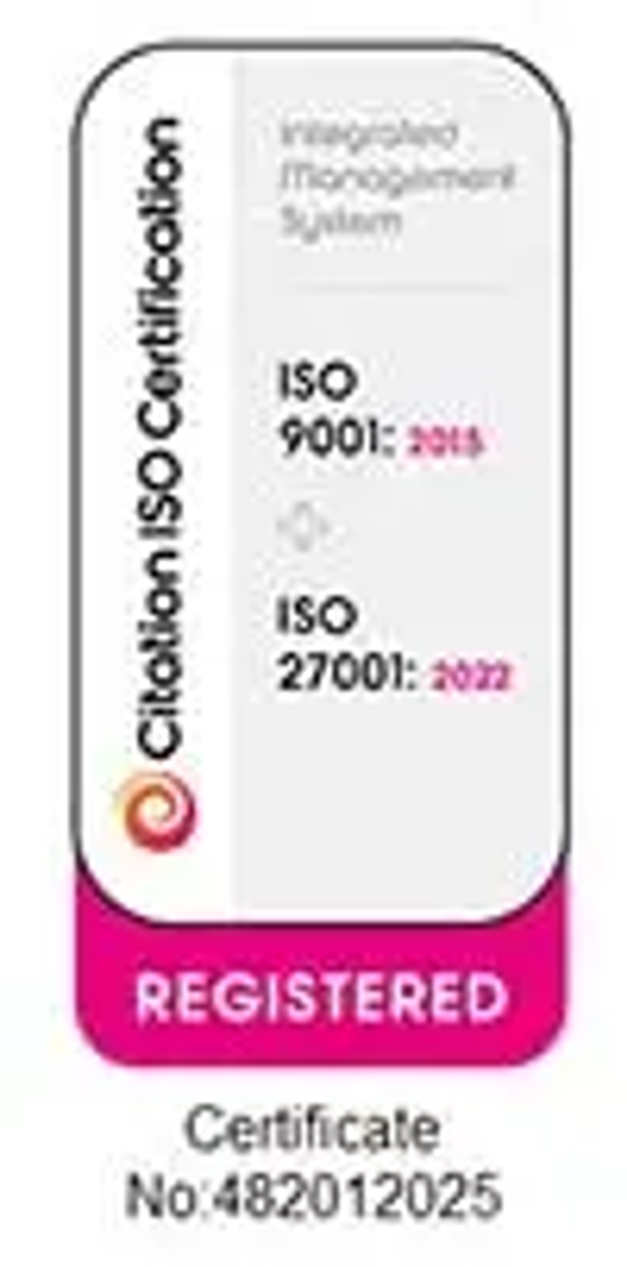 ISO 9001 and ISO 27001 certification badges