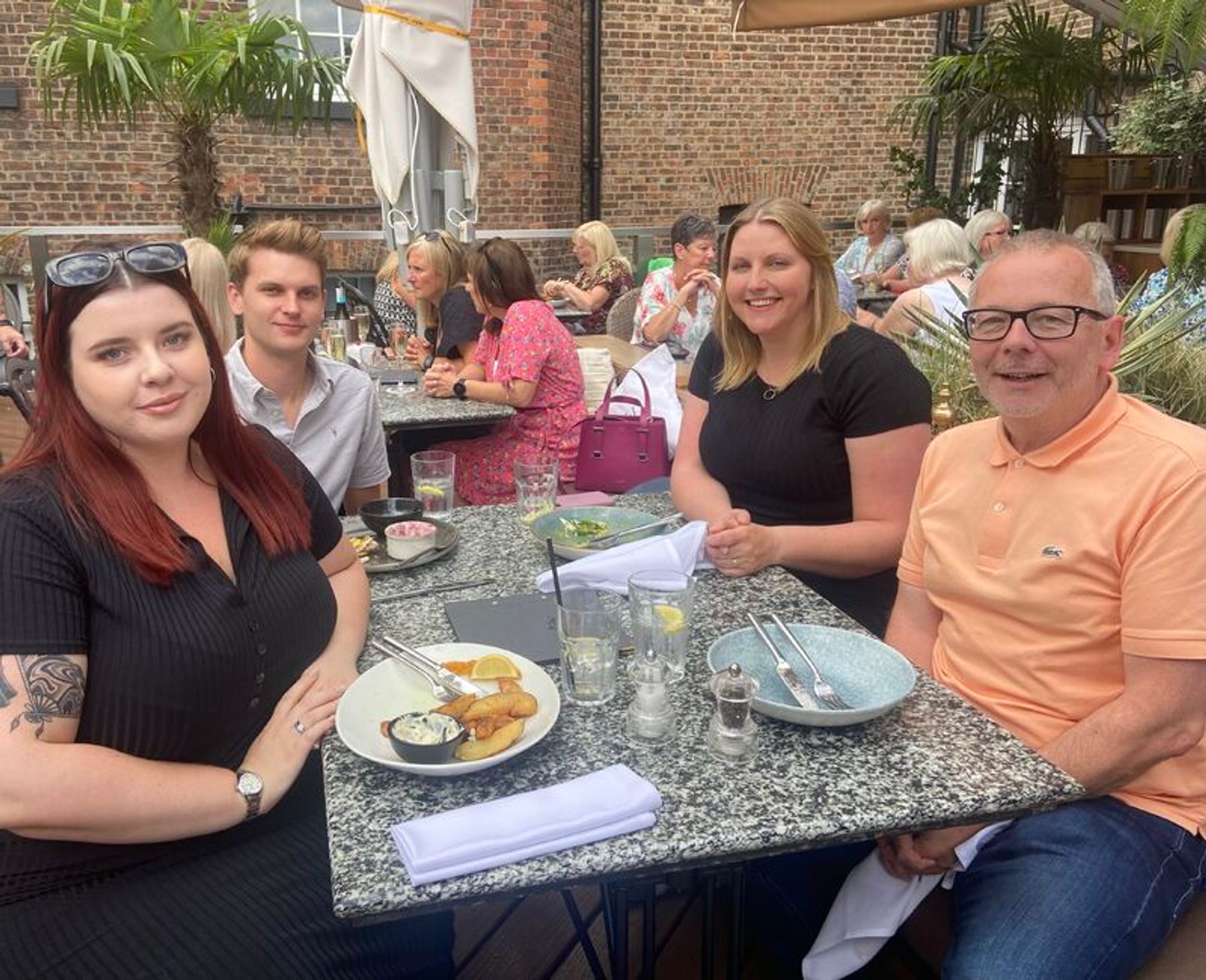 RIBA Lunch - the Route team meeting RIBA in the sunshine