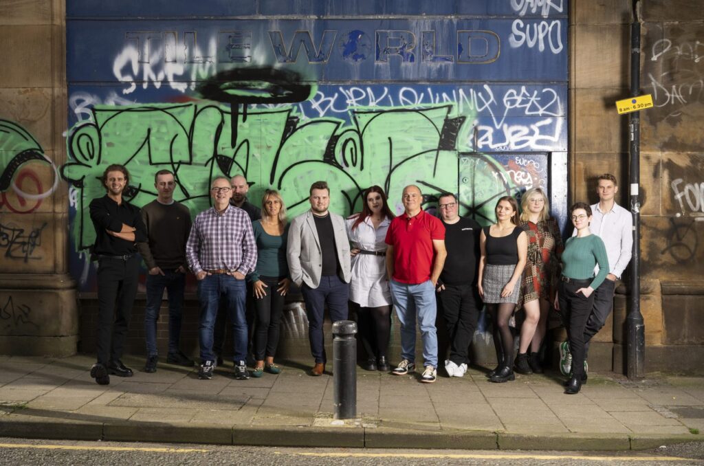 The Route Agency team photographed outdoors in Newcastle